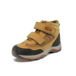 Кафяви анатомични детски ботушки, здрава еко-кожа - всекидневни обувки за есента и зимата N 10009546