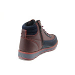 Винени анатомични детски ботушки, здрава еко-кожа - всекидневни обувки за есента и зимата N 10009549