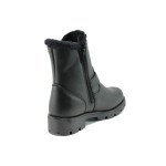 Черни анатомични детски ботушки, здрава еко-кожа - ежедневни обувки за есента и зимата N 10009719