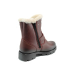 Червени анатомични детски ботушки, здрава еко-кожа - ежедневни обувки за есента и зимата N 10009763