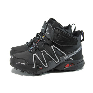 Черни детски кецове, здрава еко-кожа - спортни обувки за пролетта и есента N 100023006