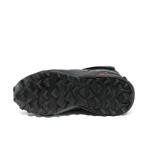 Черни детски кецове, здрава еко-кожа - спортни обувки за есента и зимата N 10009781