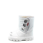 Бели детски ботушки, здрава еко-кожа - всекидневни обувки за есента и зимата N 10009785