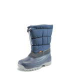 Сини детски ботушки, pvc материя и текстилна материя - спортни обувки за есента и зимата N 10009782