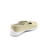 Анатомични жълти детски обувки, текстилна материя - равни обувки за целогодишно ползване N 10007868