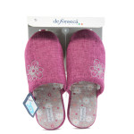 Анатомични розови дамски чехли, текстилна материя - всекидневни обувки за целогодишно ползване N 10008857
