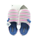 Розови анатомични дамски чехли с мемори пяна, текстилна материя - ежедневни обувки за целогодишно ползване N 10009081