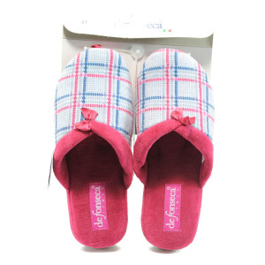 Сиви анатомични дамски чехли с мемори пяна, текстилна материя - ежедневни обувки за целогодишно ползване N 10009086