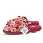 Розови анатомични дамски чехли, текстилна материя - равни обувки за есента и зимата N 10009481