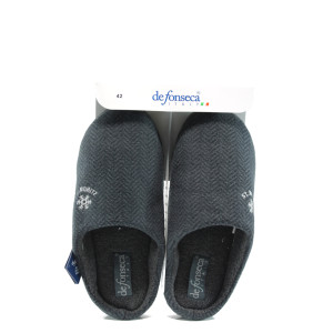 Сиви анатомични мъжки чехли, текстилна материя - всекидневни обувки за целогодишно ползване N 10009491