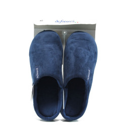 Тъмносини анатомични мъжки чехли, текстилна материя - всекидневни обувки за целогодишно ползване N 10009493