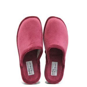 Винени анатомични дамски чехли, текстилна материя - равни обувки за есента и зимата N 10009570