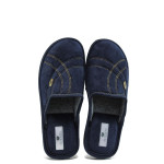 Сини анатомични мъжки чехли, текстилна материя - всекидневни обувки за есента и зимата N 10009587