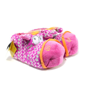 Розови анатомични дамски чехли, текстилна материя - всекидневни обувки за целогодишно ползване N 10009605