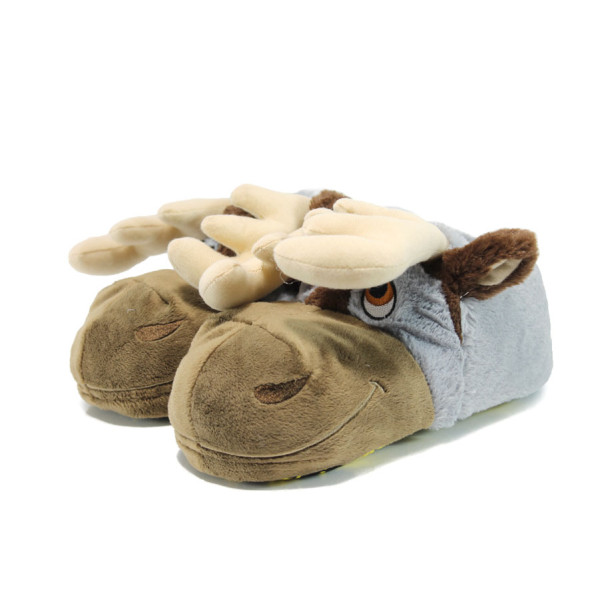 Сиви анатомични детски чехли, текстилна материя - всекидневни обувки за целогодишно ползване N 10009612