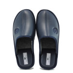 Сини анатомични мъжки чехли, здрава еко-кожа - всекидневни обувки за целогодишно ползване N 10009788