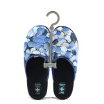 Сини анатомични женски чехли, текстил - всекидневни обувки за целогодишно ползване N 10009429