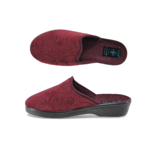 Бордо анатомични женски чехли, текстил - всекидневни обувки за целогодишно ползване N 10009430