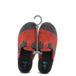 Червени  анатомични женски чехли, текстил - всекидневни обувки за целогодишно ползване N 10009432