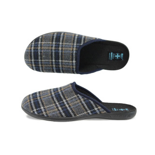 Сиви анатомични мъжки чехли, текстил - всекидневни обувки за целогодишно ползване N 10009437