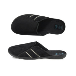 Черни анатомични мъжки чехли, текстил - всекидневни обувки за целогодишно ползване N 10009440