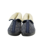 Сини анатомични женски чехли, текстил - всекидневни обувки за целогодишно ползване N 10009442