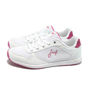 Бели дамски маратонки, текстилна материя - спортни обувки за целогодишно ползване N 10007842