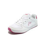 Бели дамски маратонки, текстилна материя - спортни обувки за целогодишно ползване N 10007842