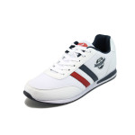 Бели мъжки спортни обувки, текстилна материя - спортни обувки за целогодишно ползване N 10007833