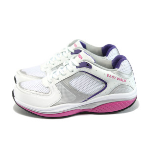 Бели тинейджърски маратонки, здрава еко-кожа - спортни обувки за пролетта и есента N 10008101