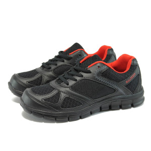 Черни тинейджърски маратонки, текстилна материя - спортни обувки за пролетта и есента N 10008102