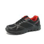 Черни тинейджърски маратонки, текстилна материя - спортни обувки за пролетта и есента N 10008102