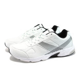Бели мъжки маратонки, здрава еко-кожа - спортни обувки за пролетта и есента N 10008105
