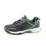 Черни мъжки маратонки, здрава еко-кожа - спортни обувки за пролетта и есента N 10008111
