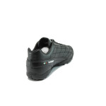 Черни мъжки маратонки, здрава еко-кожа - спортни обувки за целогодишно ползване N 10008112
