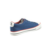 Сини мъжки спортни обувки, текстилна материя - спортни кецове за целогодишно ползване N 10008150