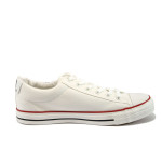 Бели мъжки спортни обувки, текстилна материя - спортни кецове за целогодишно ползване N 10008151