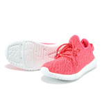 Розови дамски маратонки, текстилна материя - спортни обувки за пролетта и лятото N 10008346