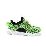 Зелени дамски маратонки, текстилна материя - спортни обувки за пролетта и лятото N 10008348