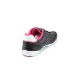 Черни дамски маратонки, здрава еко-кожа - спортни обувки за пролетта и лятото N 10008350