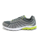 Сиви мъжки маратонки, текстилна материя - спортни обувки за пролетта и лятото N 10008380