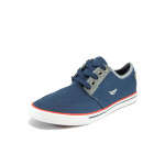 Сини мъжки спортни обувки, текстилна материя - спортни кецове за пролетта и лятото N 100010235