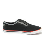 Черни мъжки спортни обувки, текстилна материя - спортни кецове за пролетта и лятото N 100010234