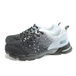 Бели мъжки маратонки, текстилна материя - спортни обувки за пролетта и лятото N 10008384