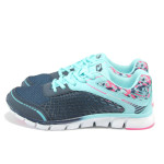 Сини дамски маратонки, текстилна материя - спортни обувки за пролетта и лятото N 10008478