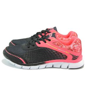 Черни дамски маратонки, текстилна материя - спортни обувки за пролетта и лятото N 10008479