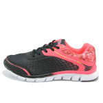 Черни дамски маратонки, текстилна материя - спортни обувки за пролетта и лятото N 10008479