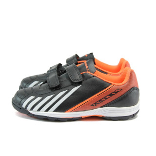 Черни детски маратонки, здрава еко-кожа - спортни обувки за пролетта и лятото N 10008473