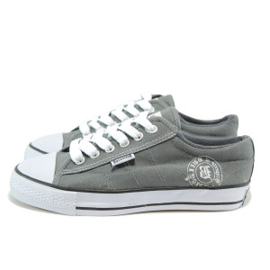 Сиви дамски кецове, текстилна материя - спортни обувки за целогодишно ползване N 10008493