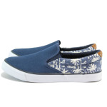 Сини мъжки спортни обувки, текстилна материя - спортни обувки за пролетта и лятото N 10008484